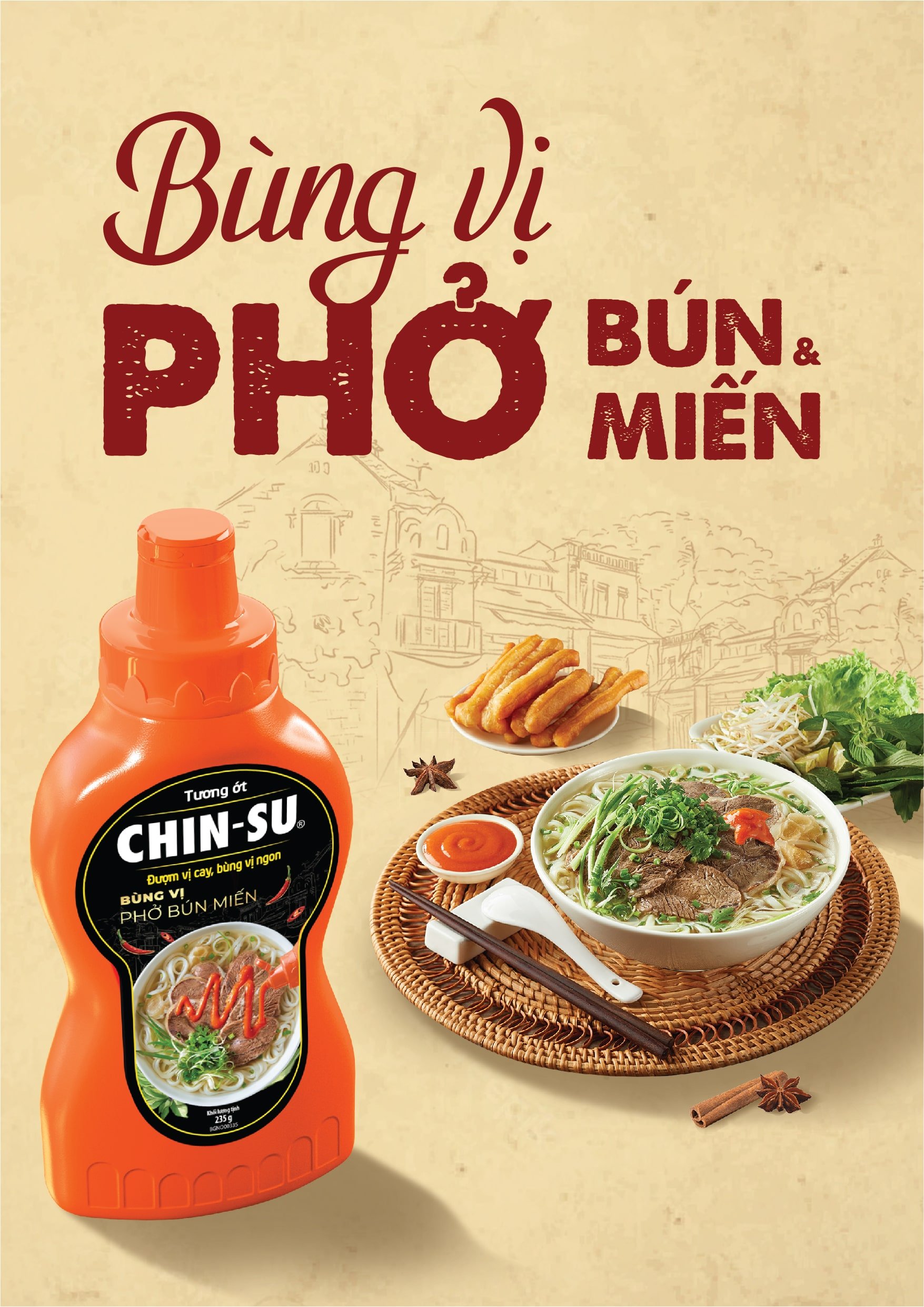 Tương ớt CHIN-SU Bùng vị Phở bún miến 235g - Masan Consumer