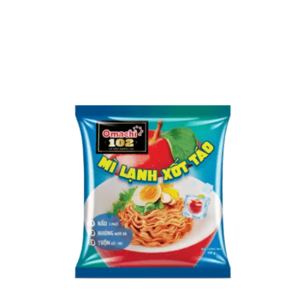 Mì dinh dưỡng khoai tây Omachi 102 Mì lạnh xốt táo Gói 110gr - Masan Consumer
