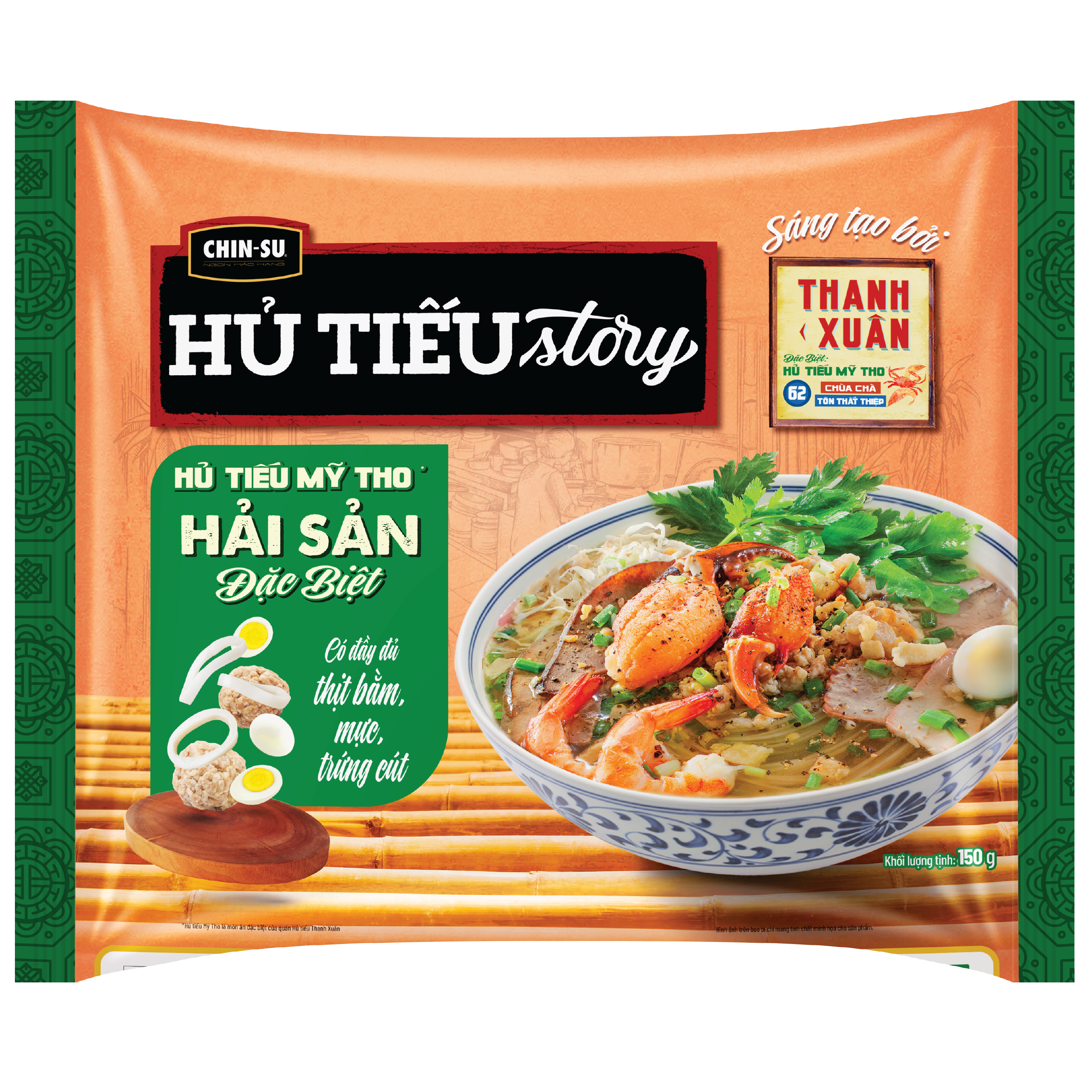 CHIN-SU HỦ TIẾU STORY HỦ TIẾU MỸ THO GÓI CÓ THỊT 150G - Masan Consumer