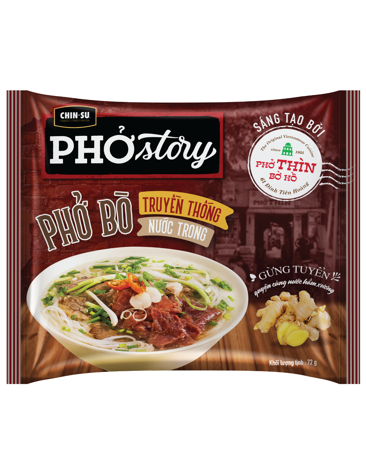 CHIN-SU PHỞ STORY PHỞ THÌN BỜ HỒ GÓI 72G - Masan Consumer