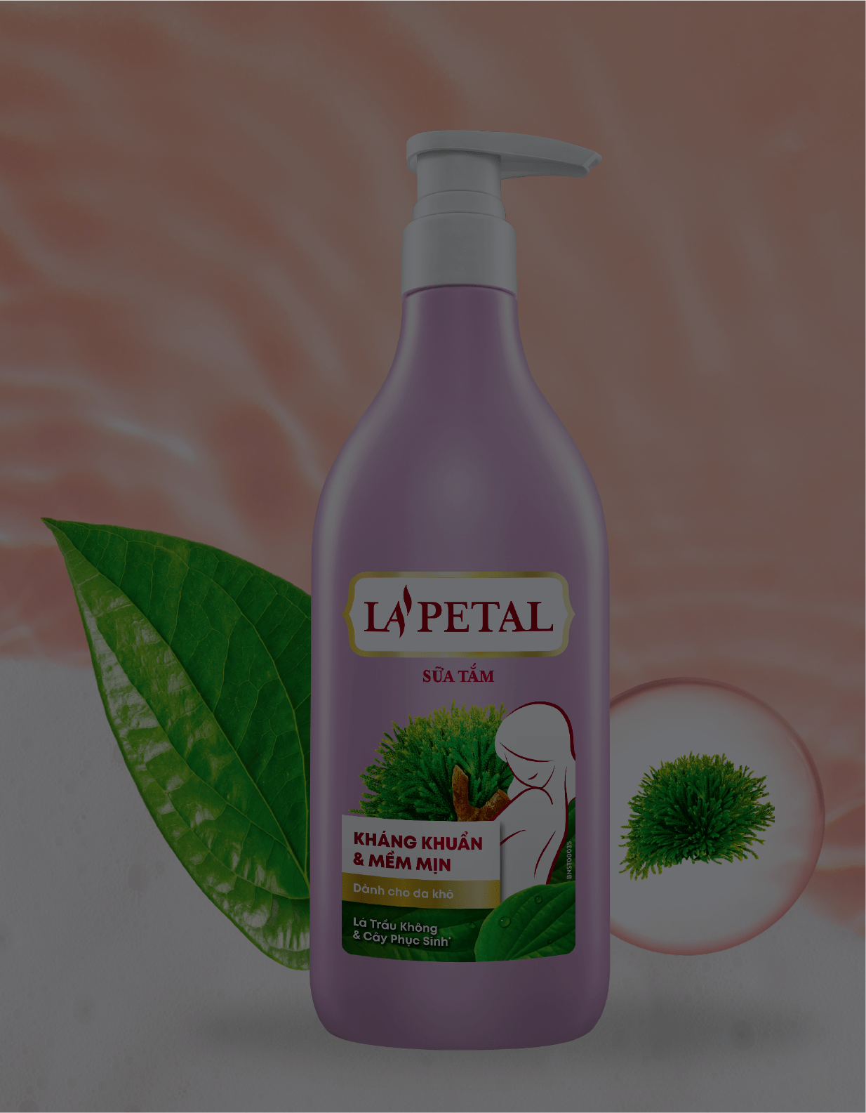 La'petal ANTIBACTERIAL & SOFTEN SKIN shower gel for dry skin 500ml - Masan Consumer