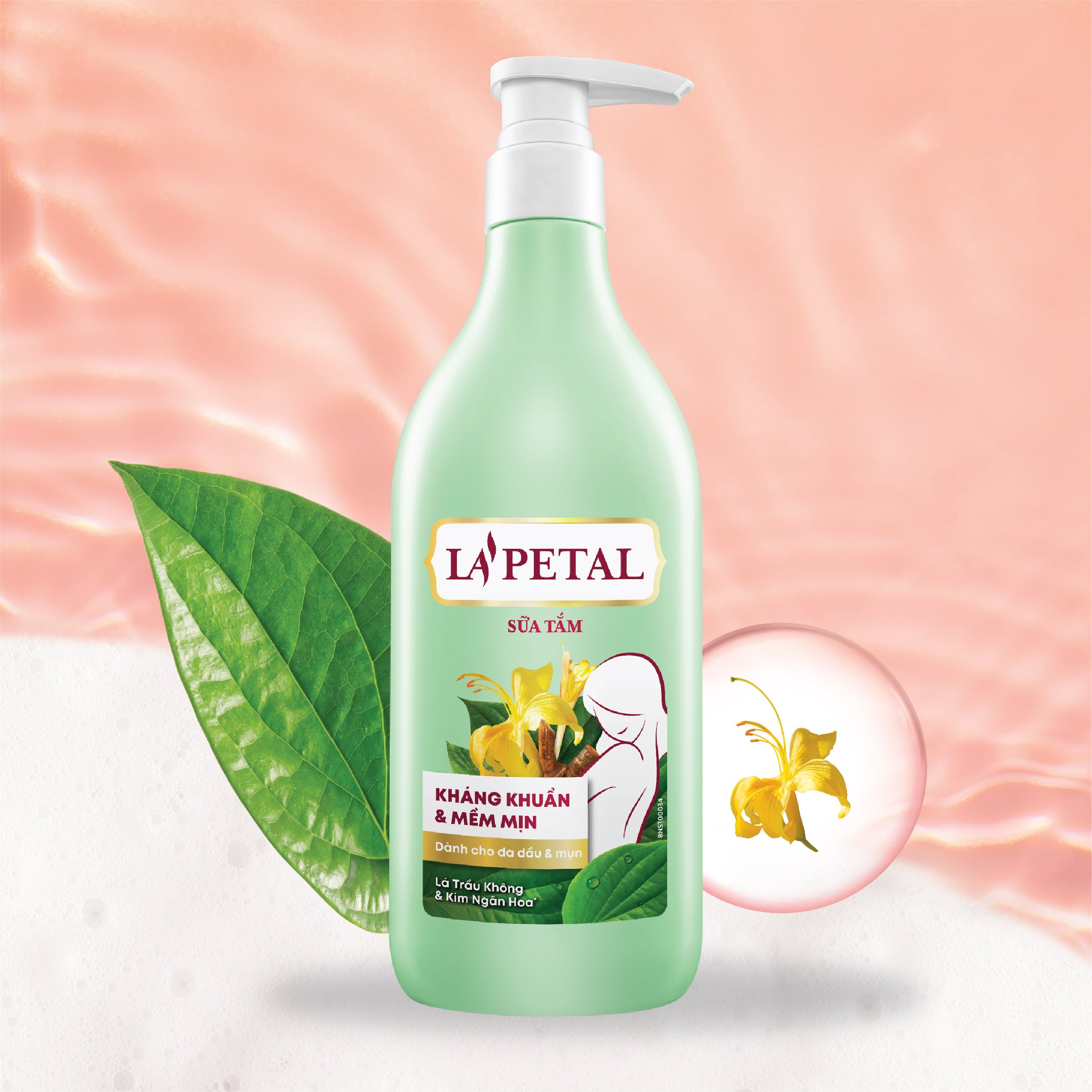 La’petal sữa tắm KHÁNG KHUẨN & MỀM MỊN dành cho da dầu & mụn 500ml - Masan Consumer