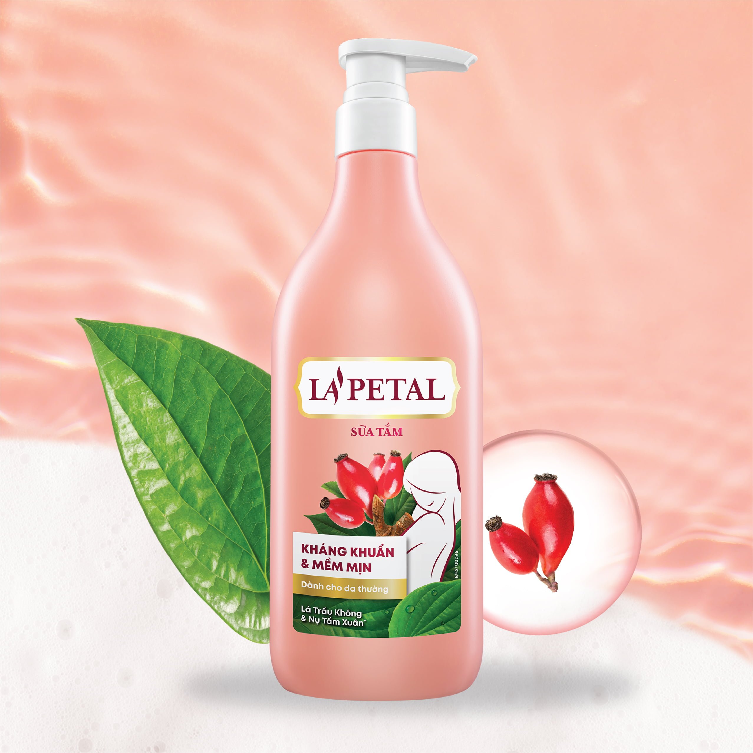 La’petal sữa tắm KHÁNG KHUẨN & MỀM MỊN dành cho da thường 500ml - Masan Consumer