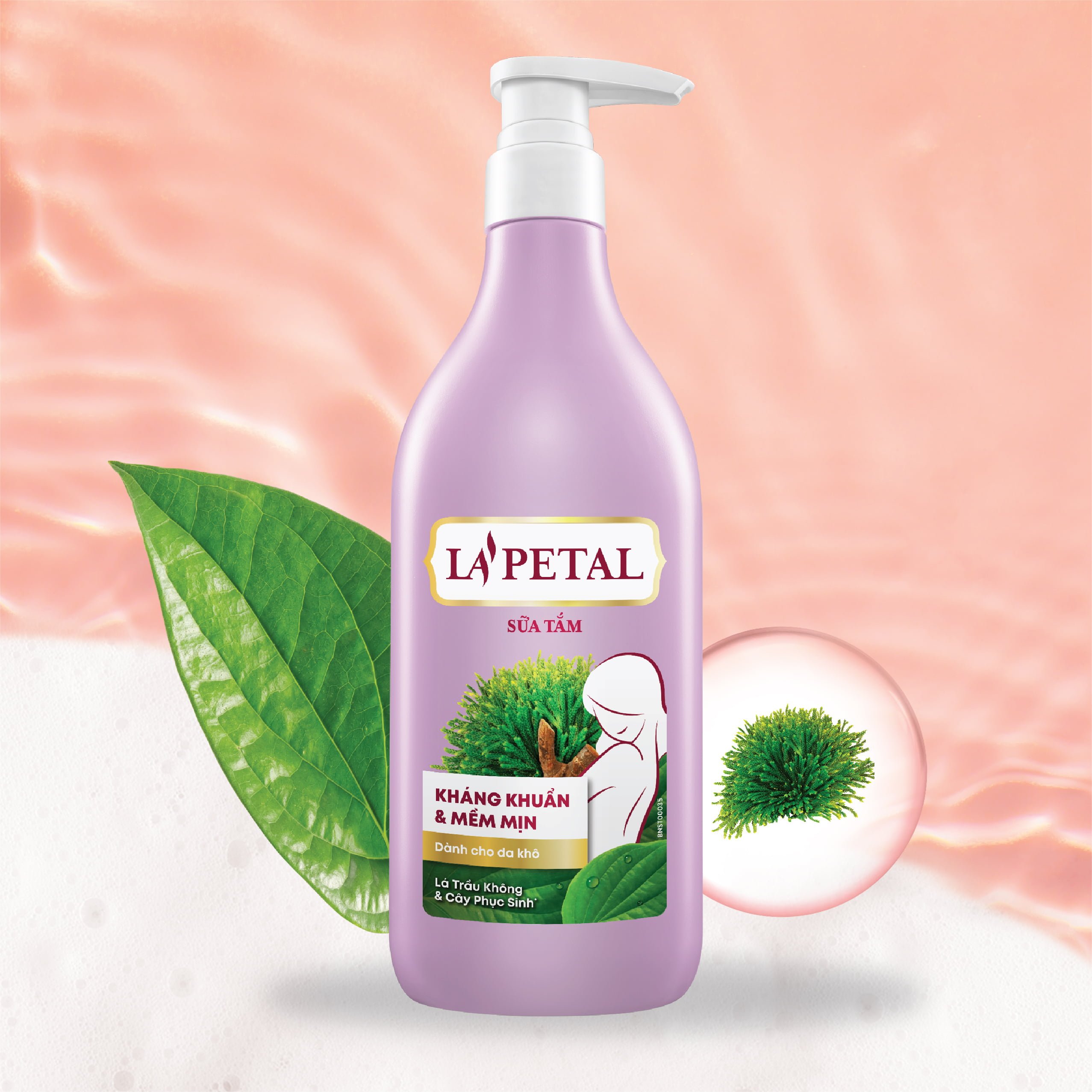 La'petal ANTIBACTERIAL & SOFTEN SKIN shower gel for dry skin 500ml - Masan Consumer