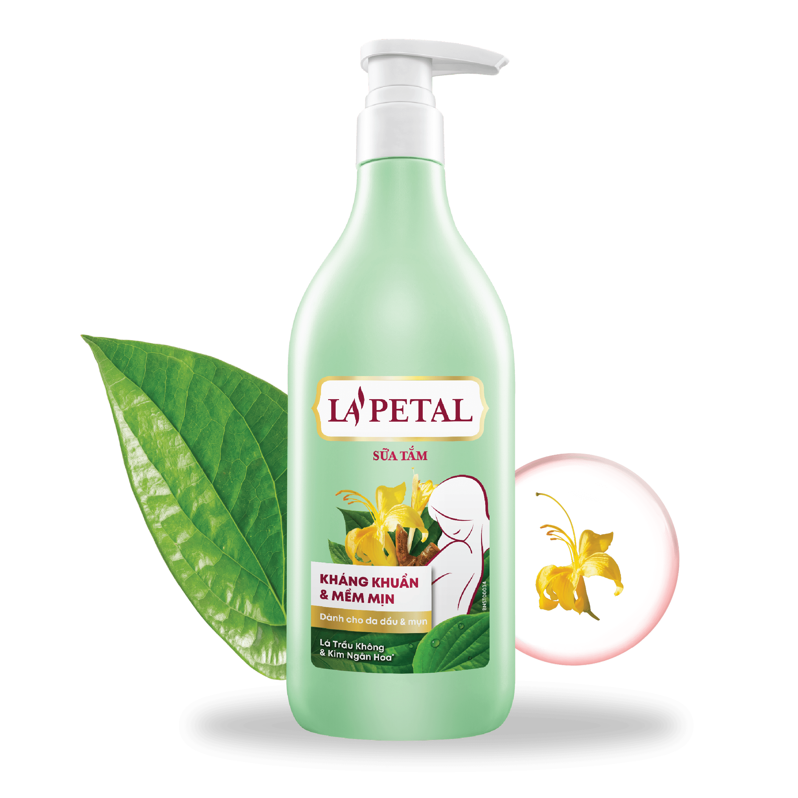 La'petal ANTIBACTERIAL & SOFTEN SKIN shower gel for dry skin 500ml - Masan Consumer
