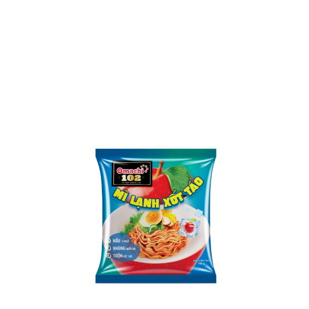Mì dinh dưỡng khoai tây Omachi 102 Mì lạnh xốt táo Gói 110gr - Masan Consumer