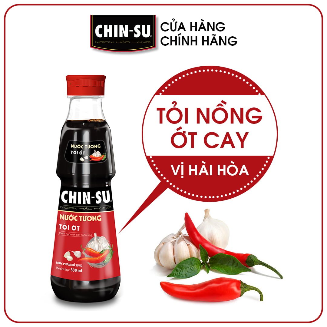 Nước tương CHIN-SU Tỏi ớt 330ml - Masan Consumer