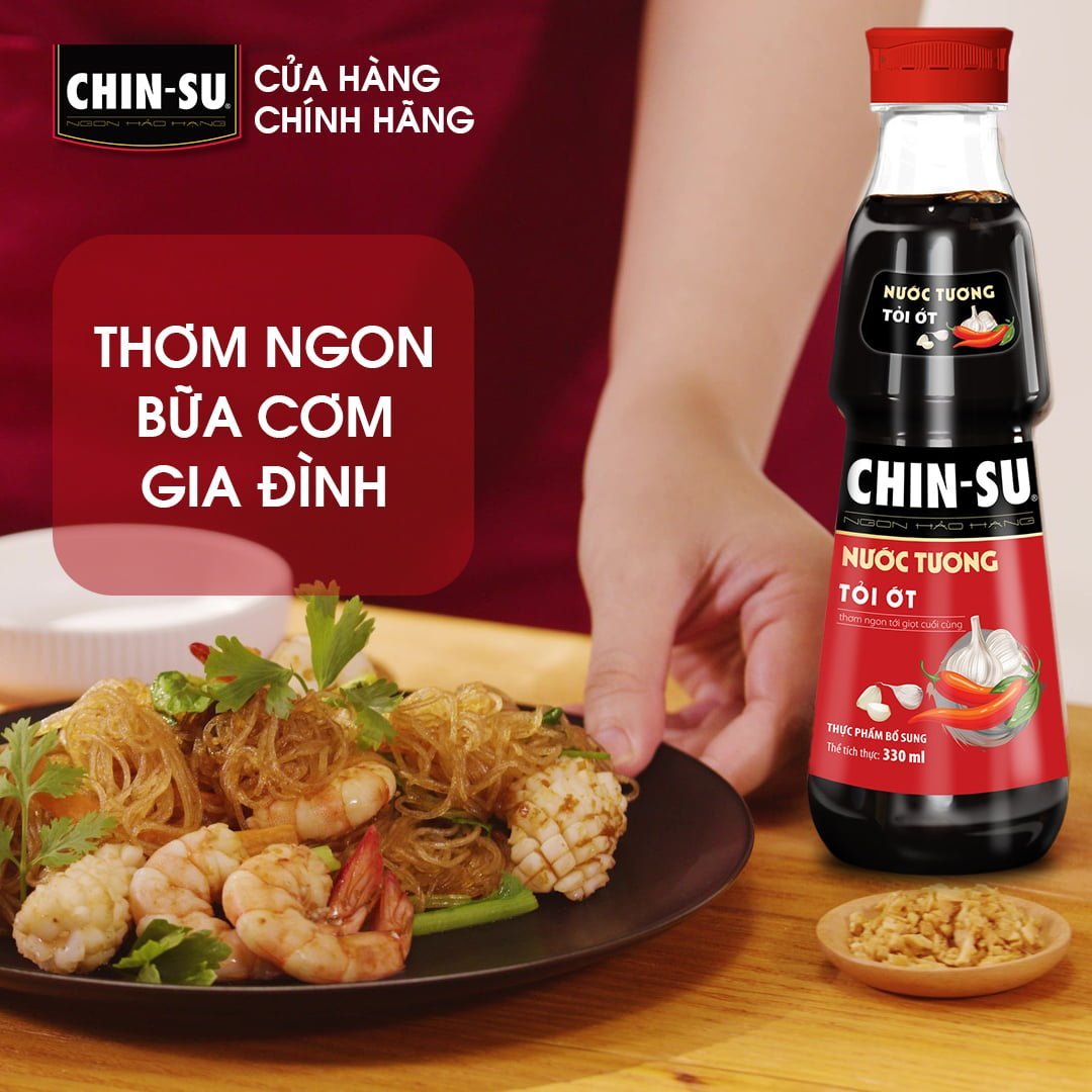Nước tương CHIN-SU Tỏi ớt 330ml - Masan Consumer