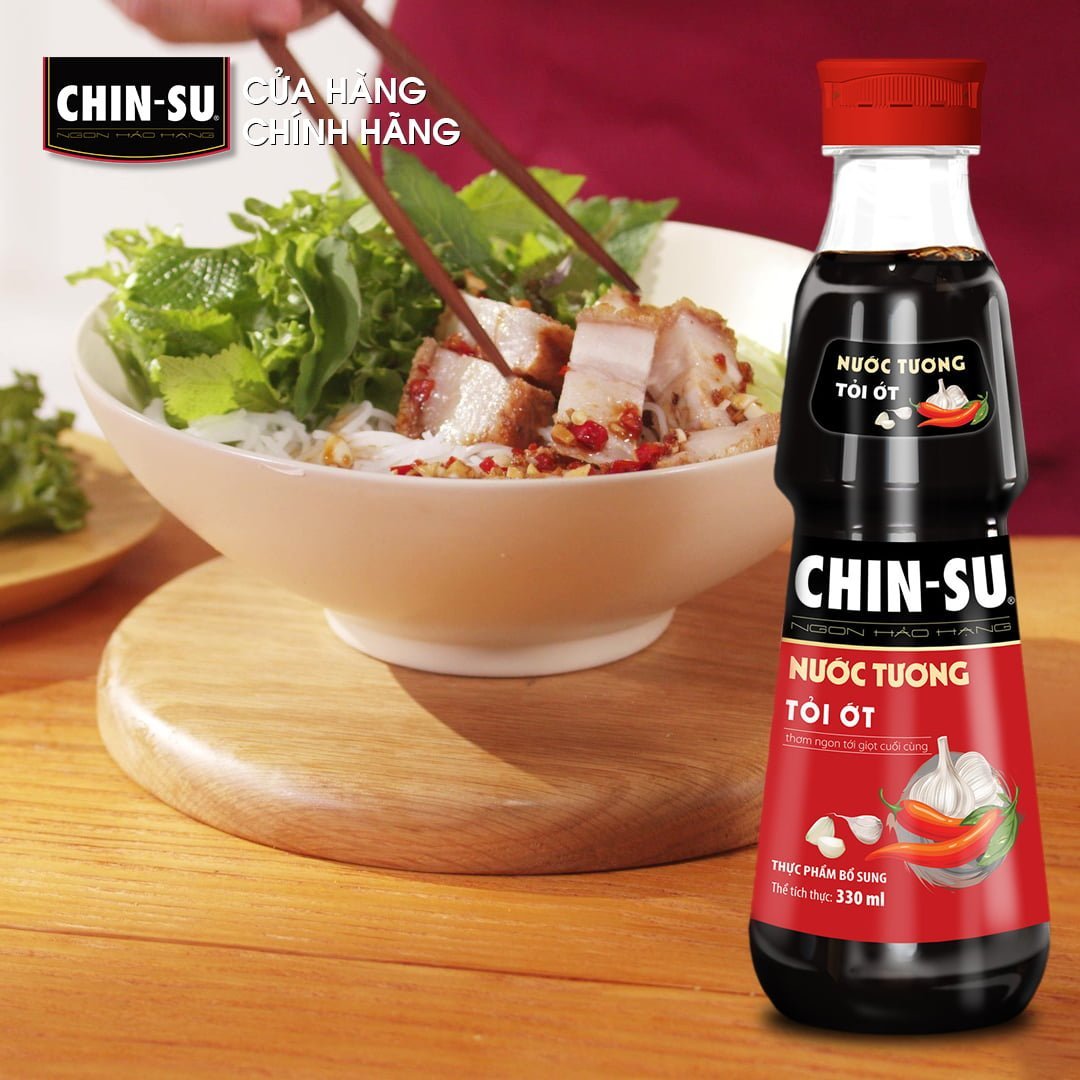 Nước tương CHIN-SU Tỏi ớt 330ml - Masan Consumer