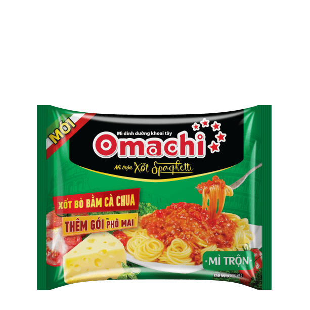 Mì dinh dưỡng khoai tây Omachi trộn xốt Spaghetti Hộp 105gr - Masan Consumer