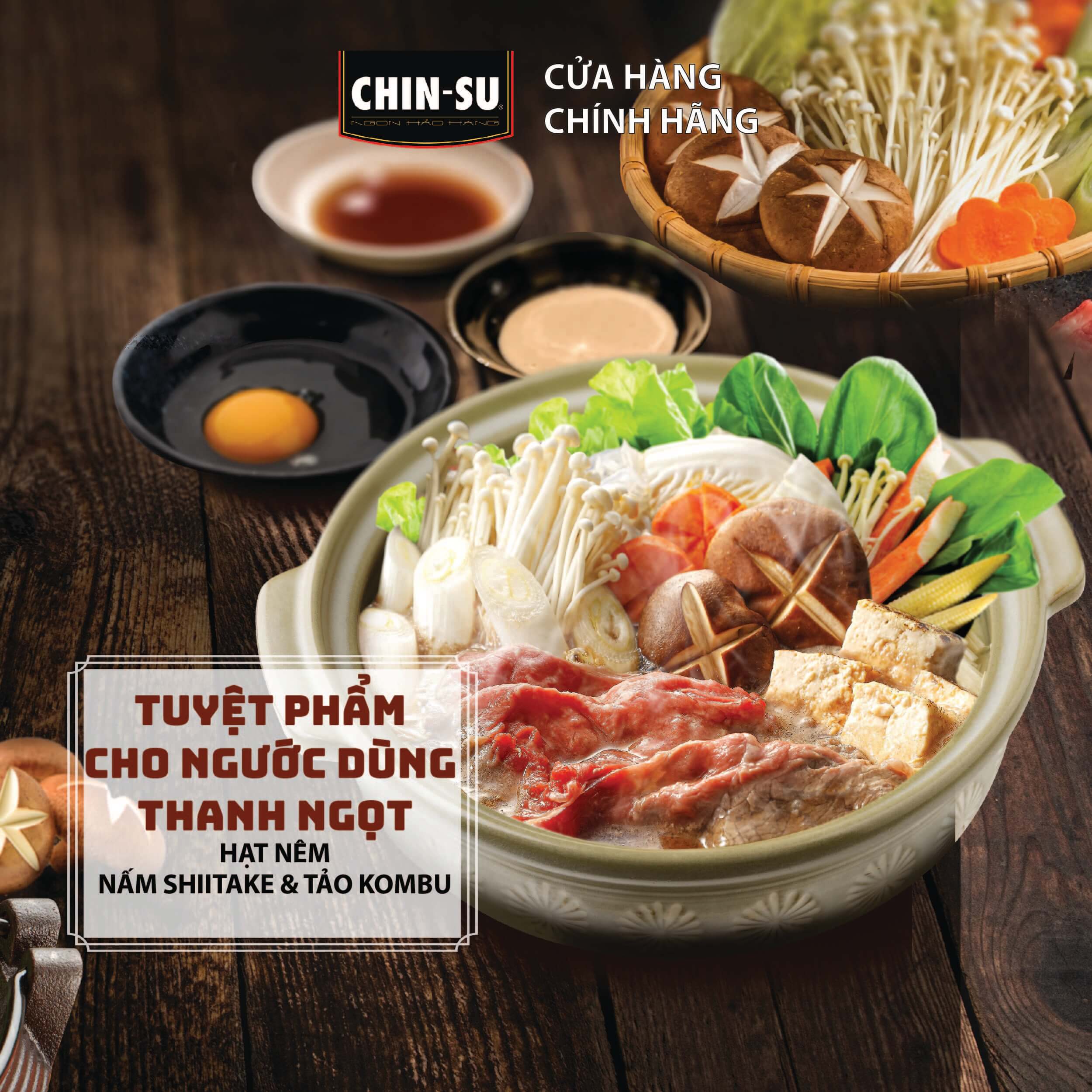 Hạt nêm CHIN-SU Nấm Shiitake & Tảo Kombu - Masan Consumer