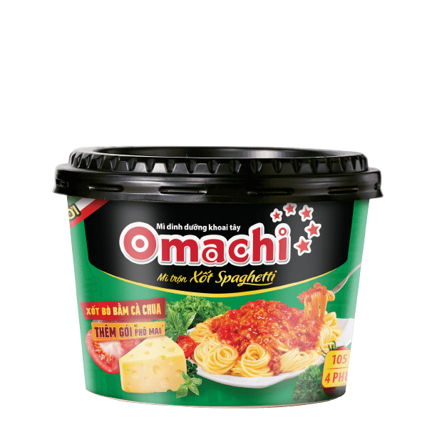 Mì dinh dưỡng khoai tây Omachi trộn xốt Spaghetti Hộp 105gr - Masan Consumer